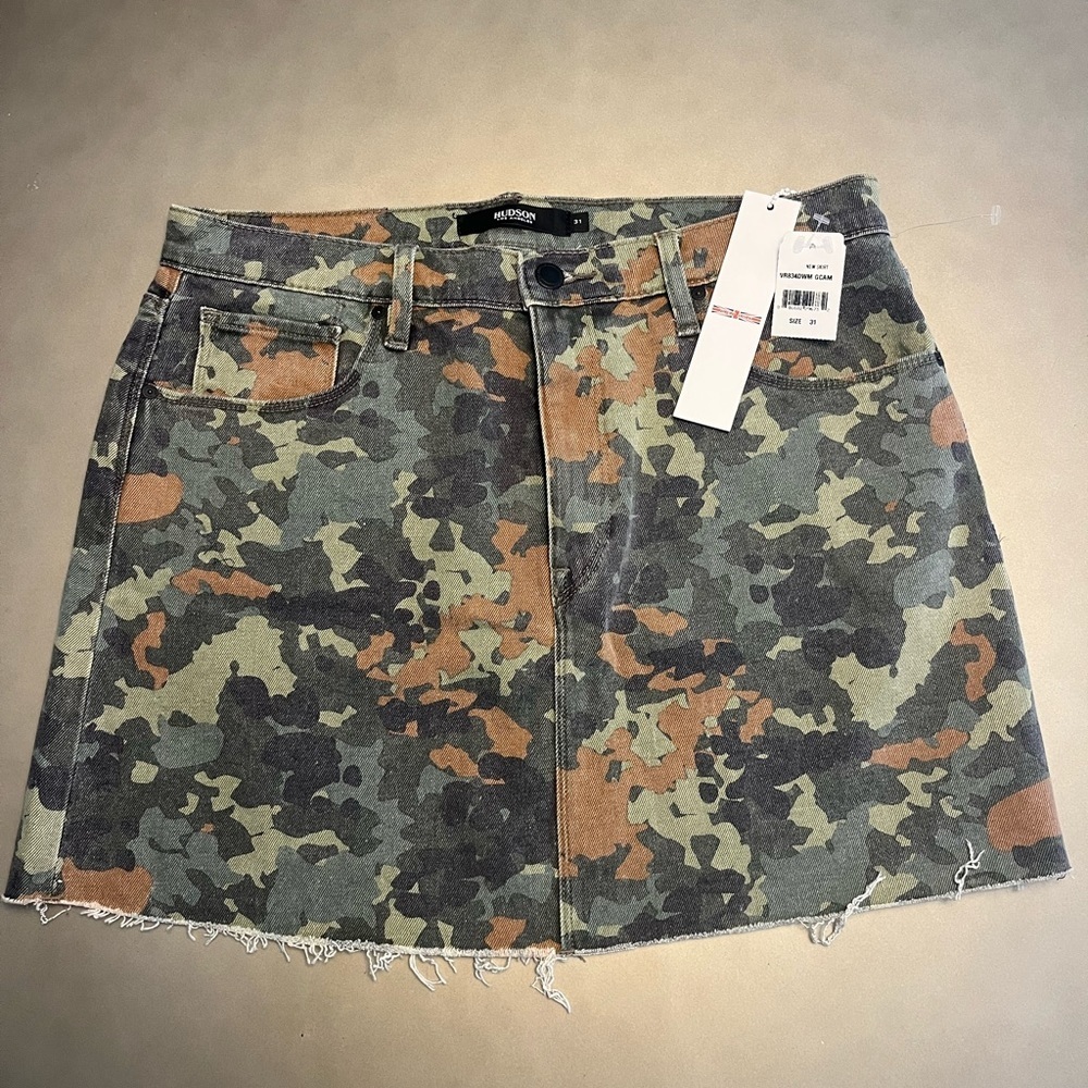 Hudson Camo Jean Mini Skirt - NWT